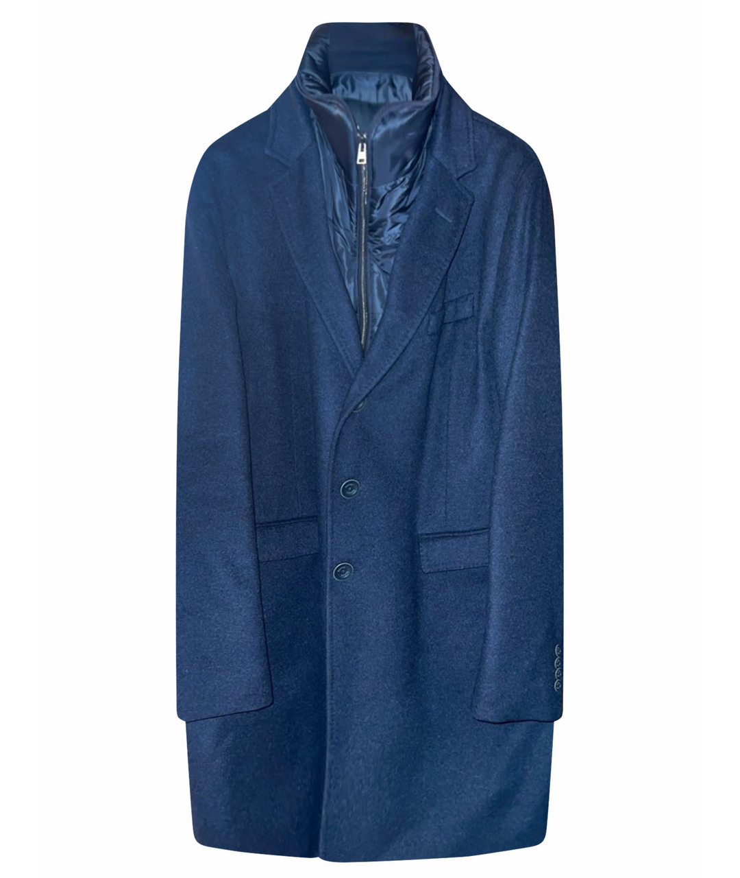 HERNO Синее шерстяное пальто, фото 1