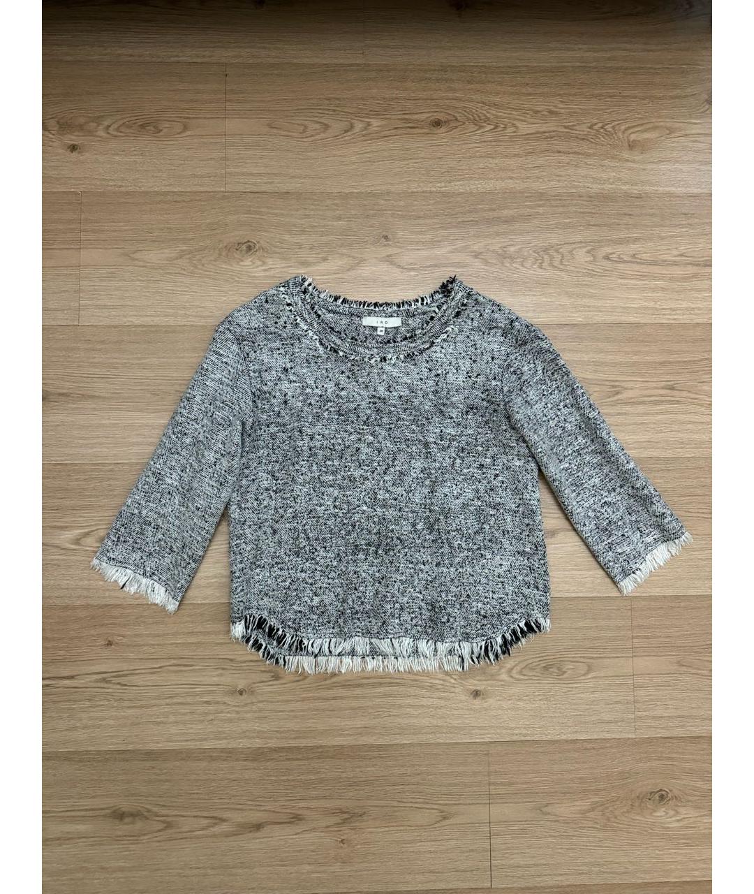 IRO Серый хлопковый джемпер / свитер, фото 7