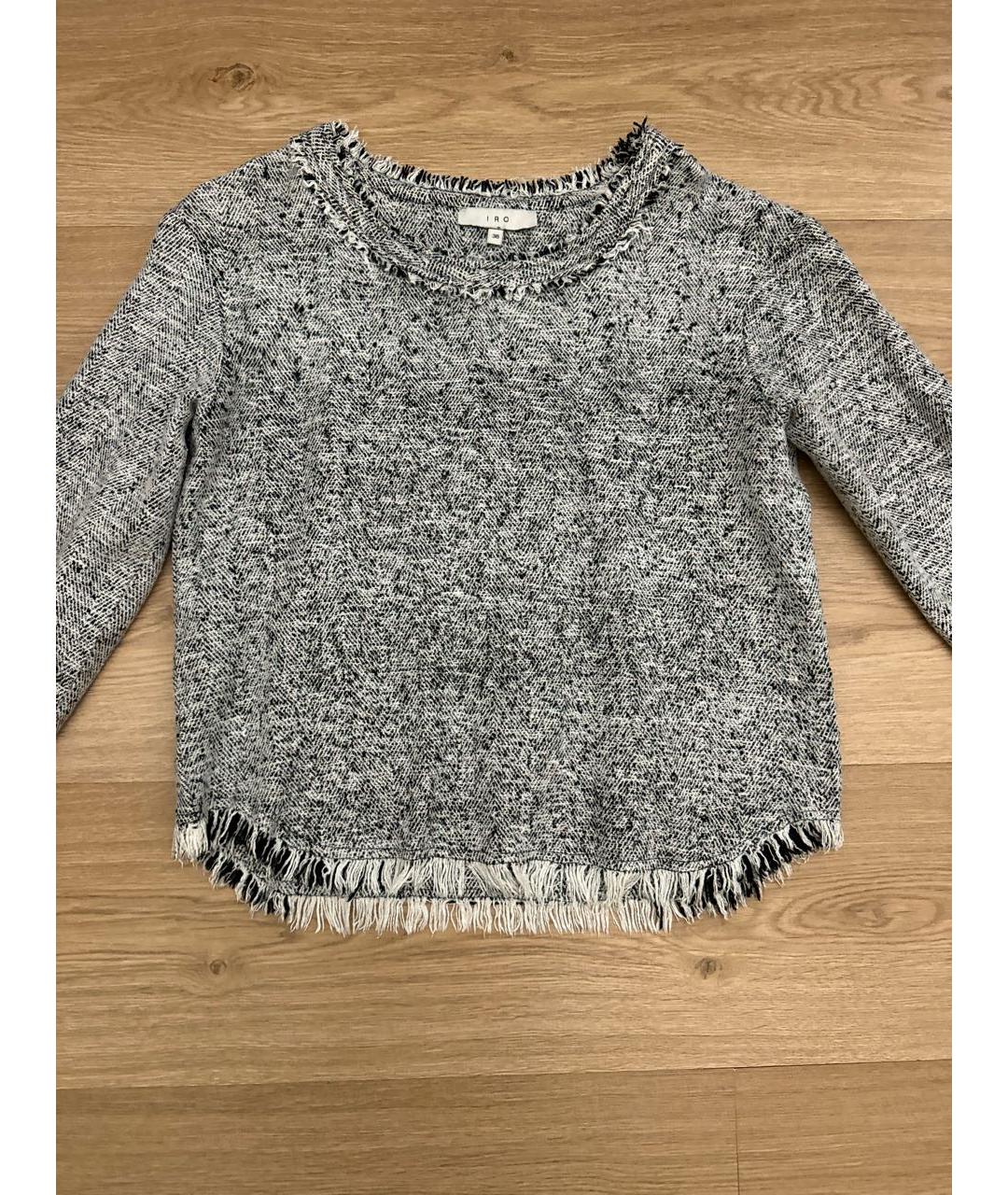 IRO Серый хлопковый джемпер / свитер, фото 4
