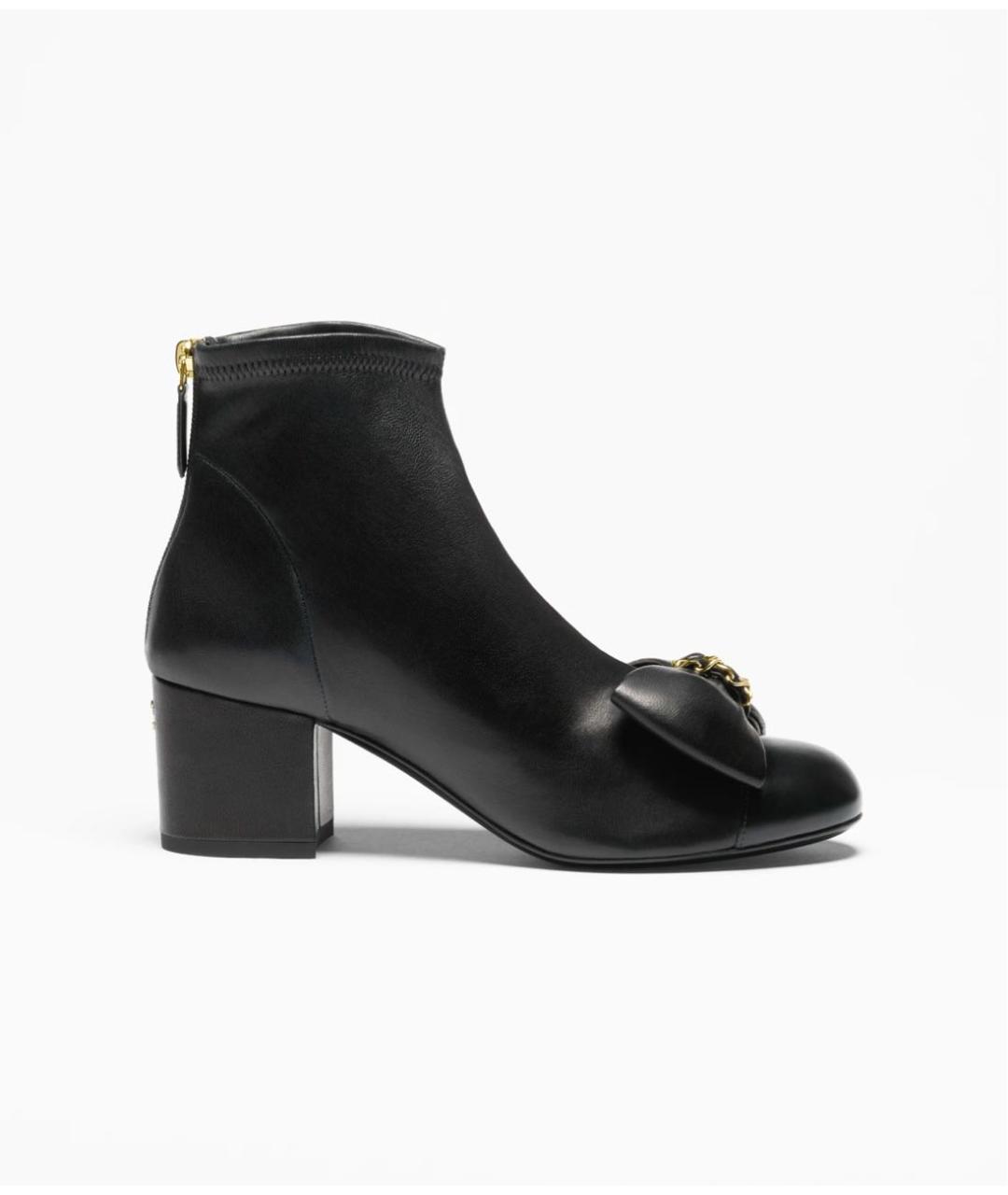 CHANEL Черные кожаные ботильоны, фото 5