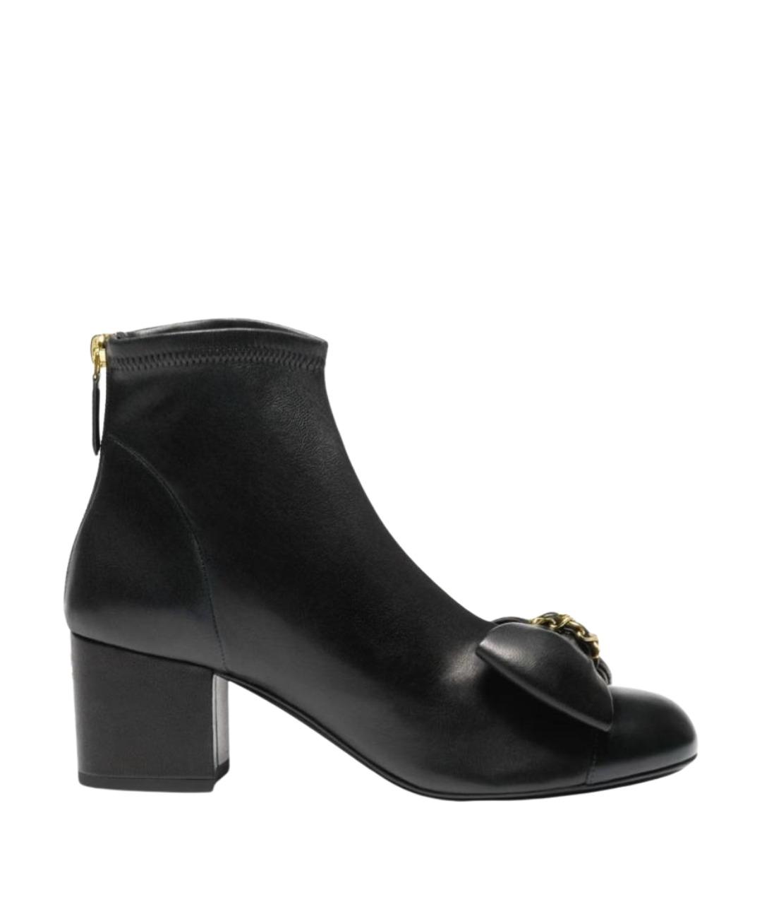 CHANEL Черные кожаные ботильоны, фото 1