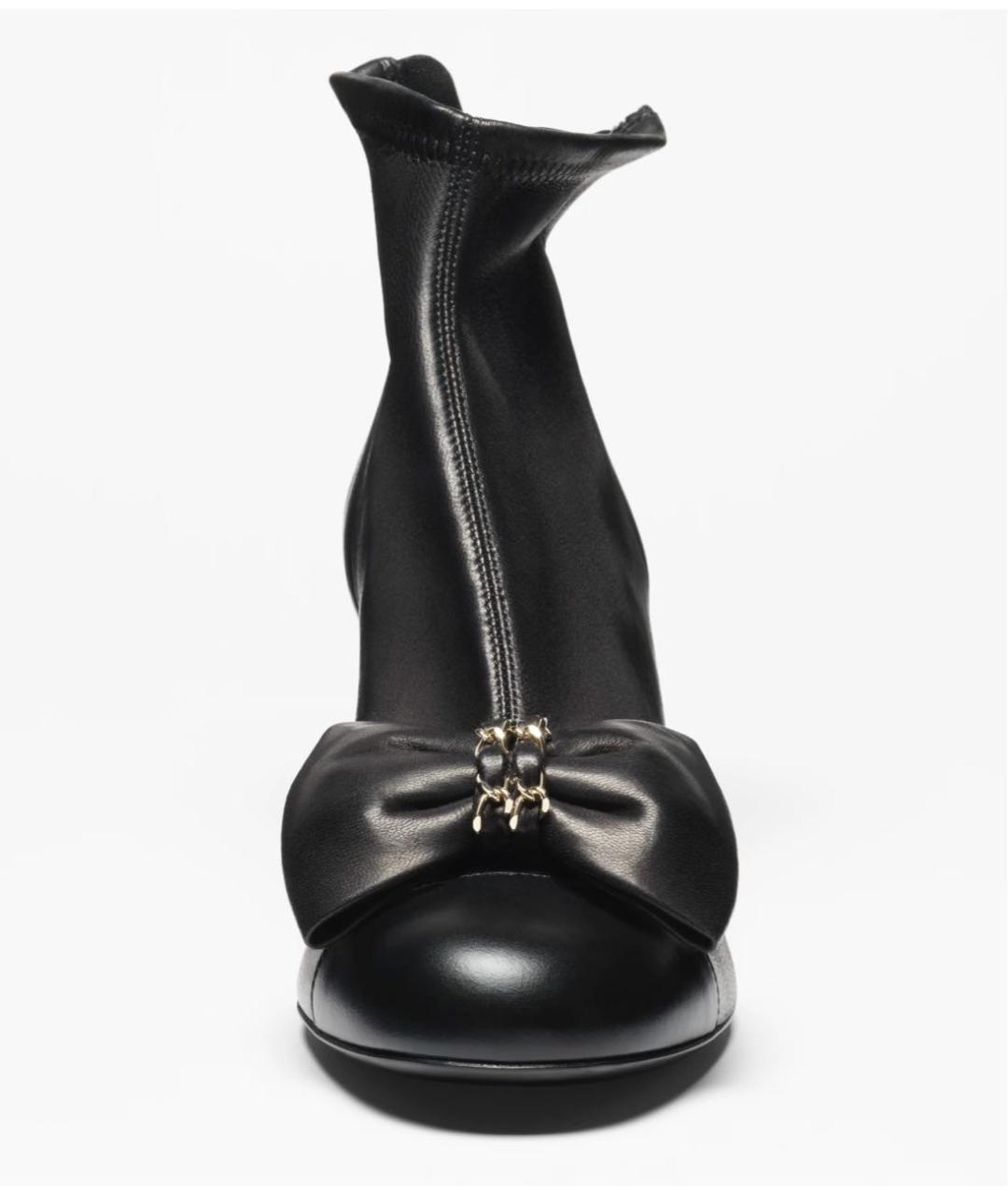 CHANEL Черные кожаные ботильоны, фото 4