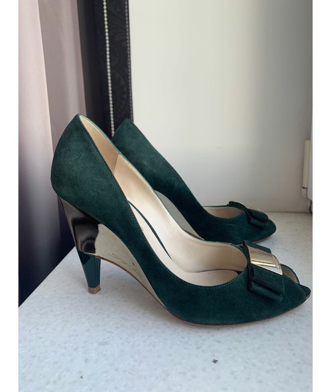 GREY MER Зеленые замшевые туфли, фото 5