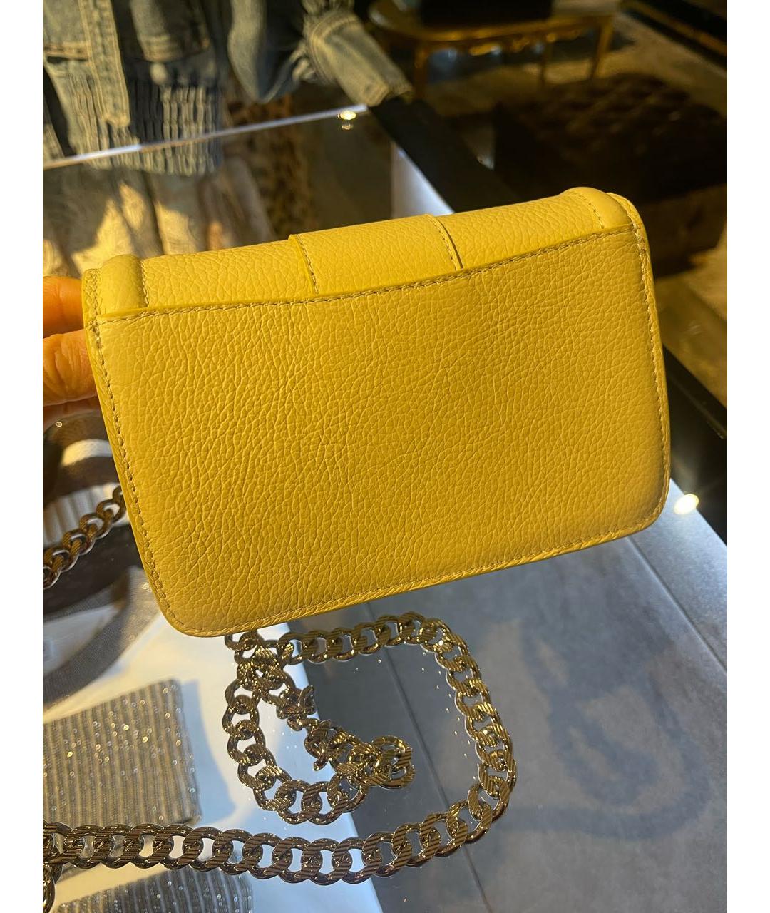 KITON Желтая кожаная сумка через плечо, фото 2