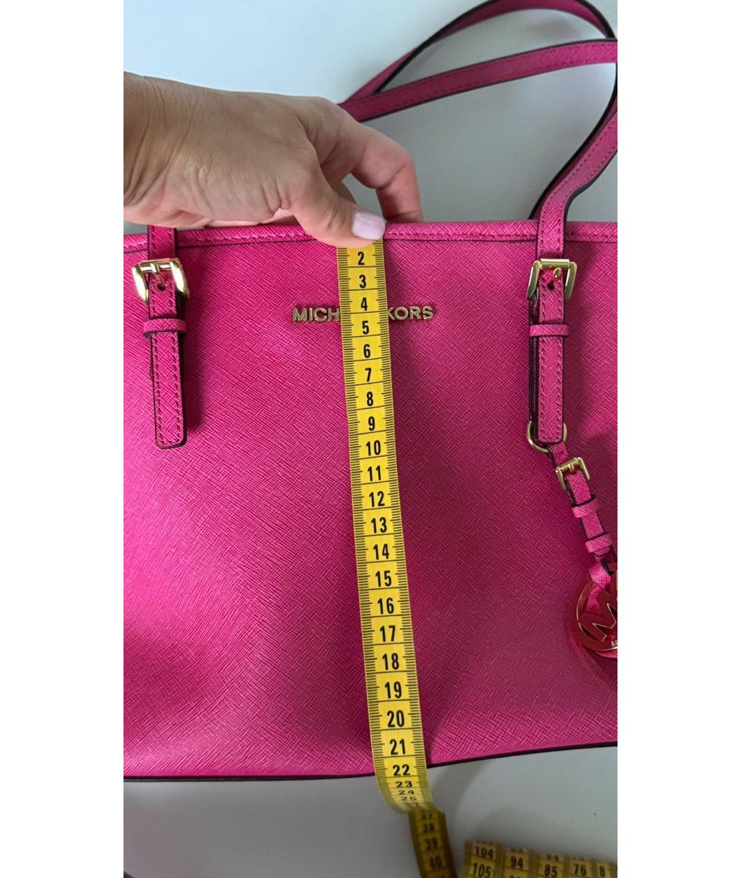 MICHAEL KORS Фуксия сумка тоут, фото 3