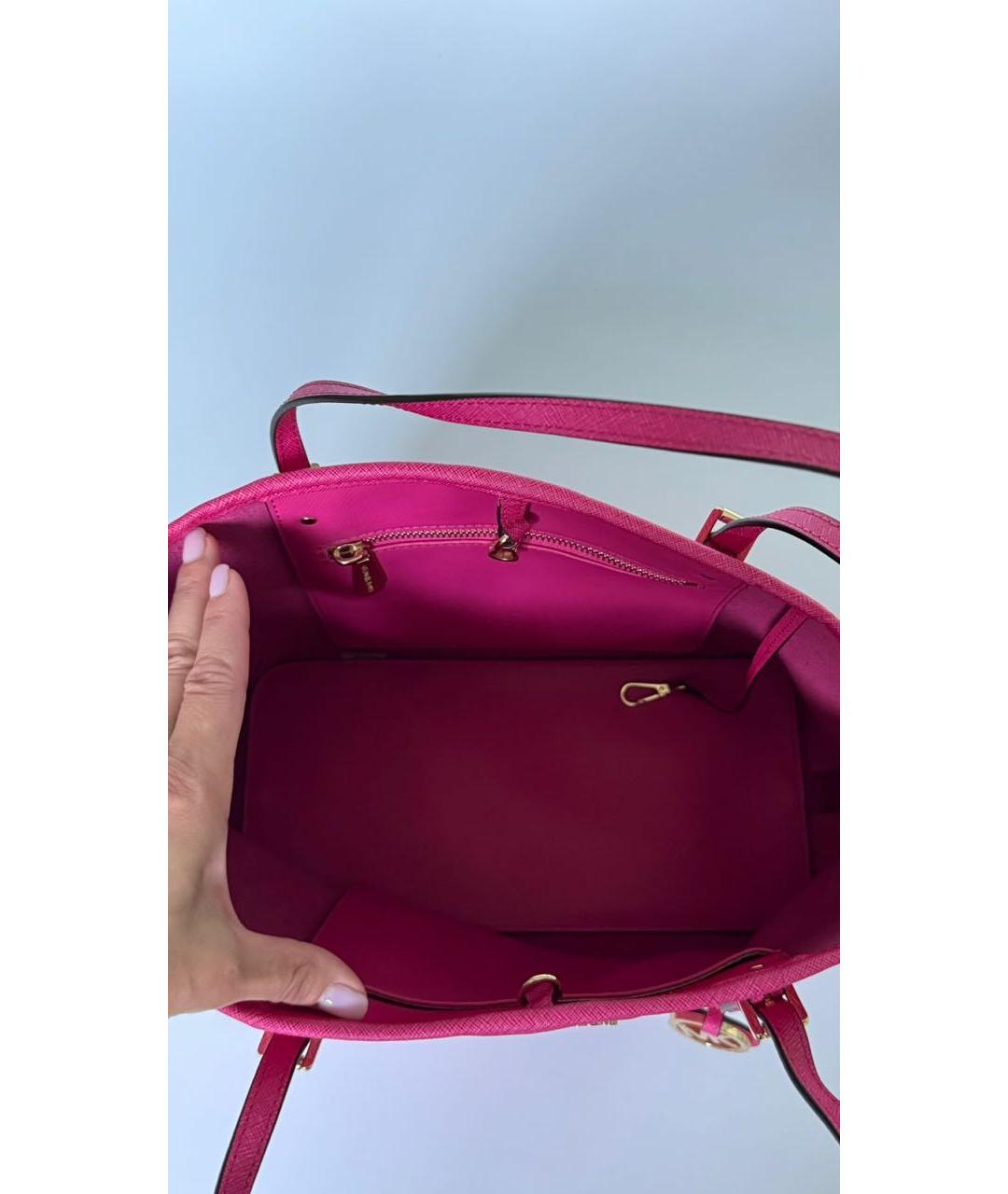 MICHAEL KORS Фуксия сумка тоут, фото 5