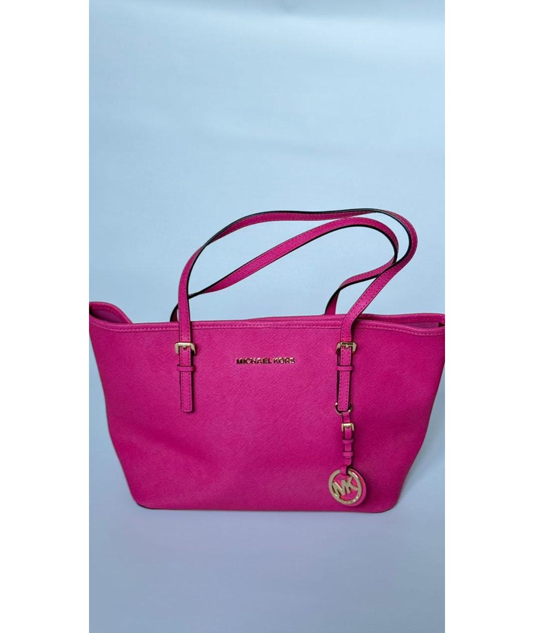 MICHAEL KORS Фуксия сумка тоут, фото 6