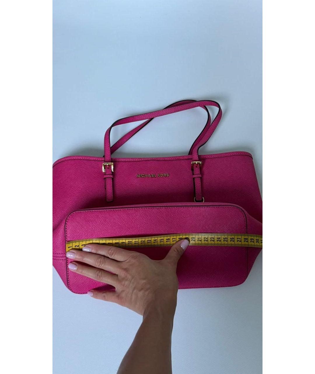 MICHAEL KORS Фуксия сумка тоут, фото 4