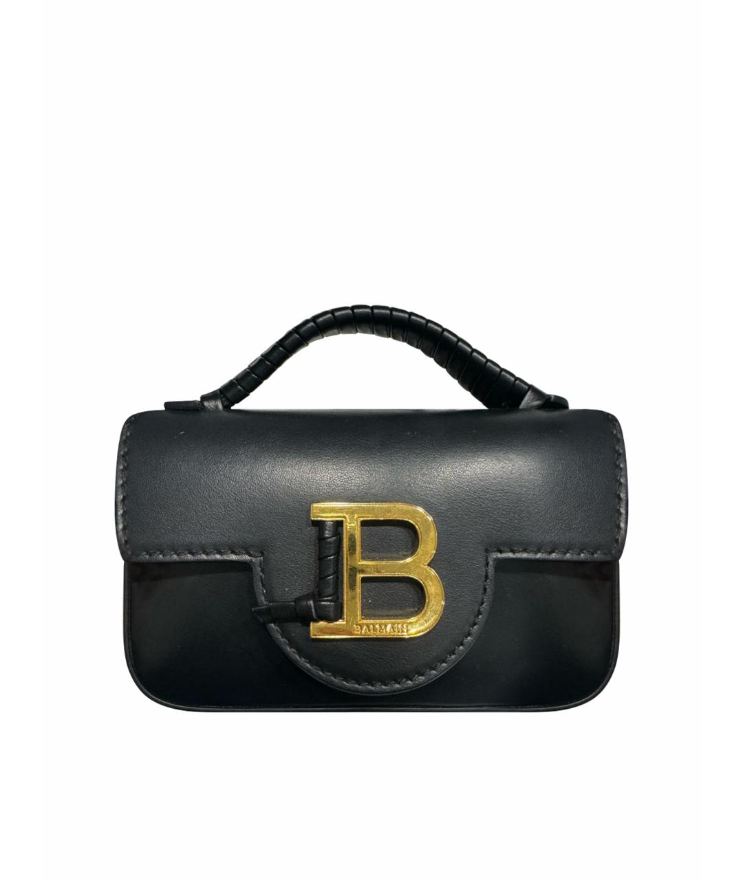 BALMAIN Черная кожаная сумка через плечо, фото 1