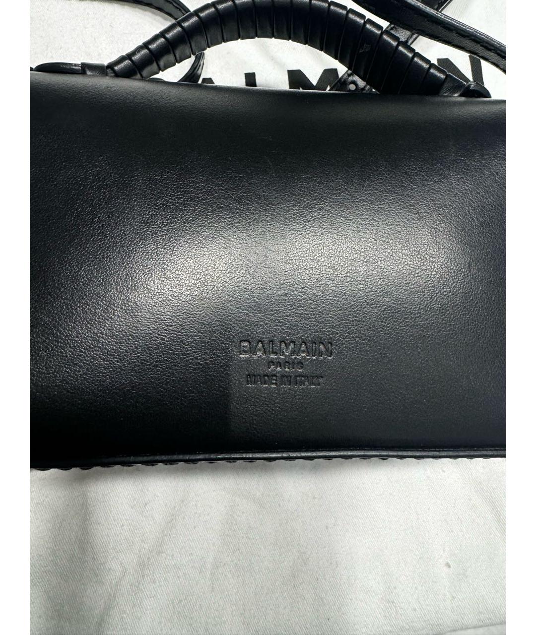 BALMAIN Черная кожаная сумка через плечо, фото 2