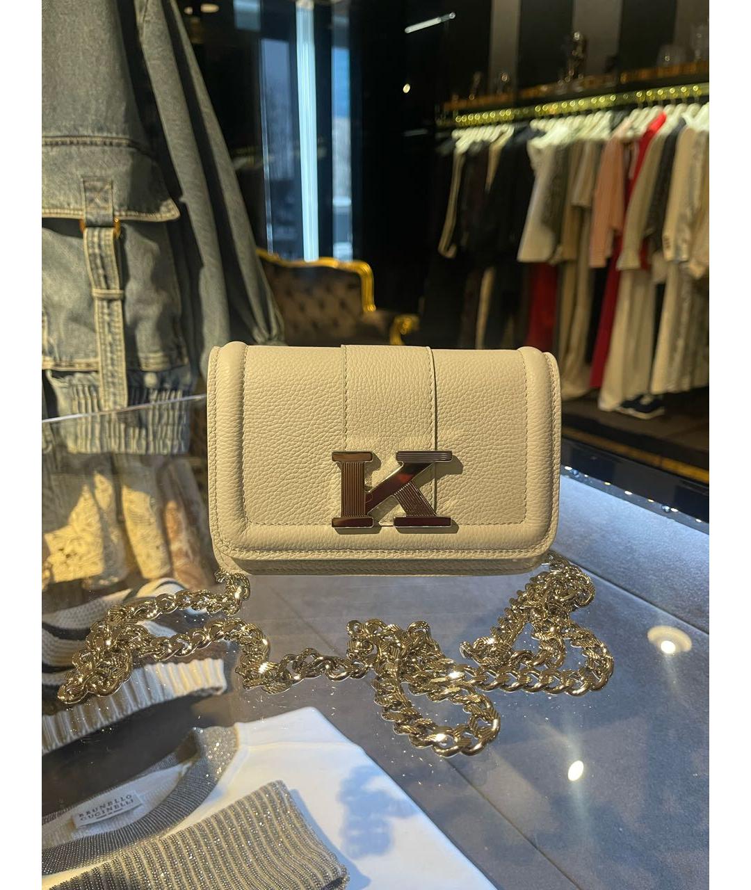 KITON Голубая кожаная сумка через плечо, фото 2