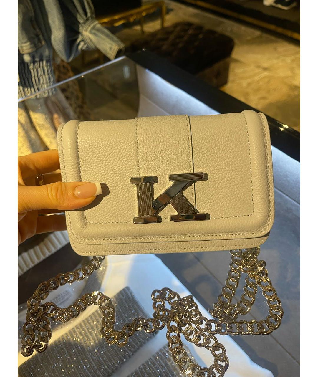 KITON Голубая кожаная сумка через плечо, фото 3