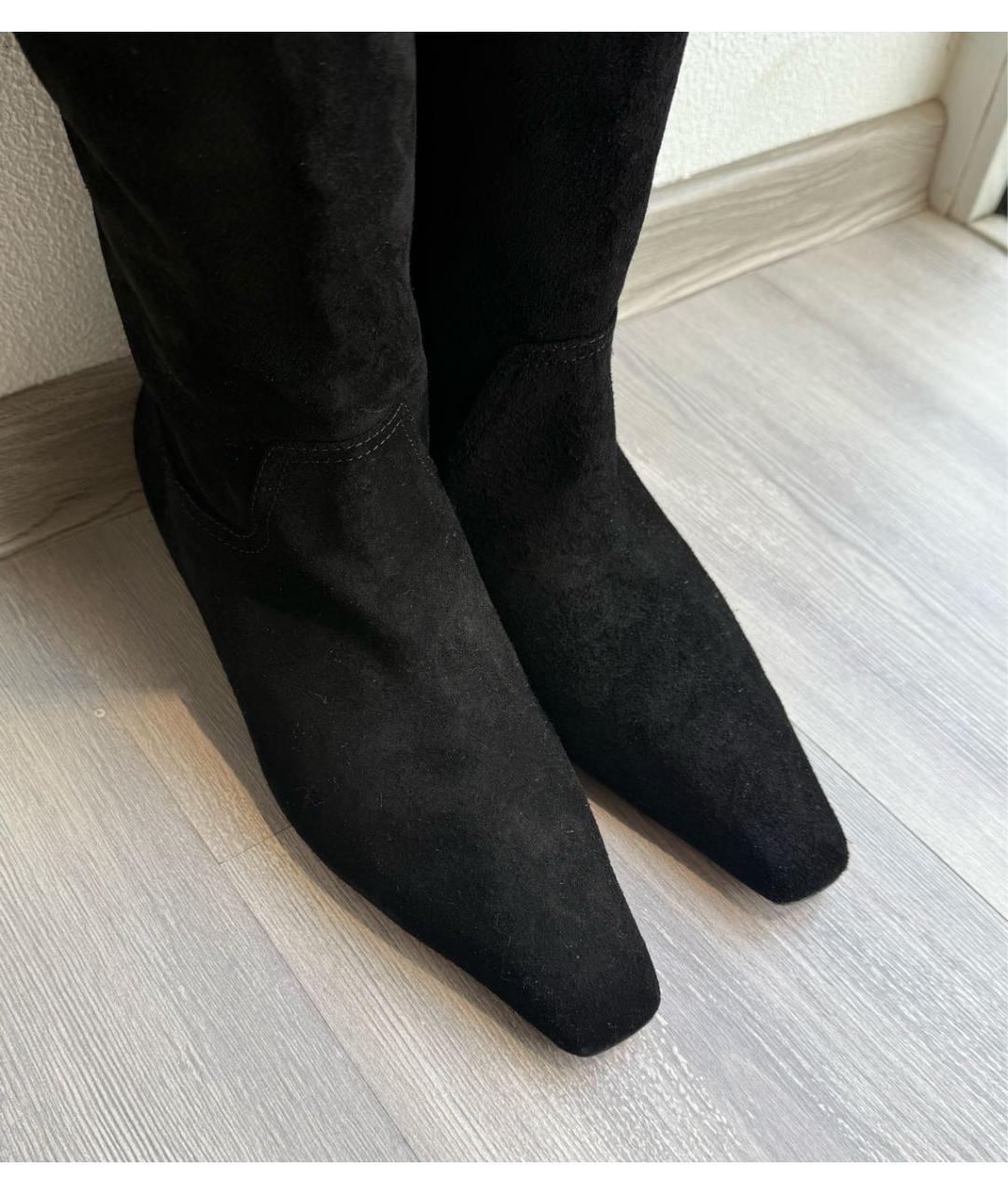 PARIS TEXAS Черные замшевые сапоги, фото 3