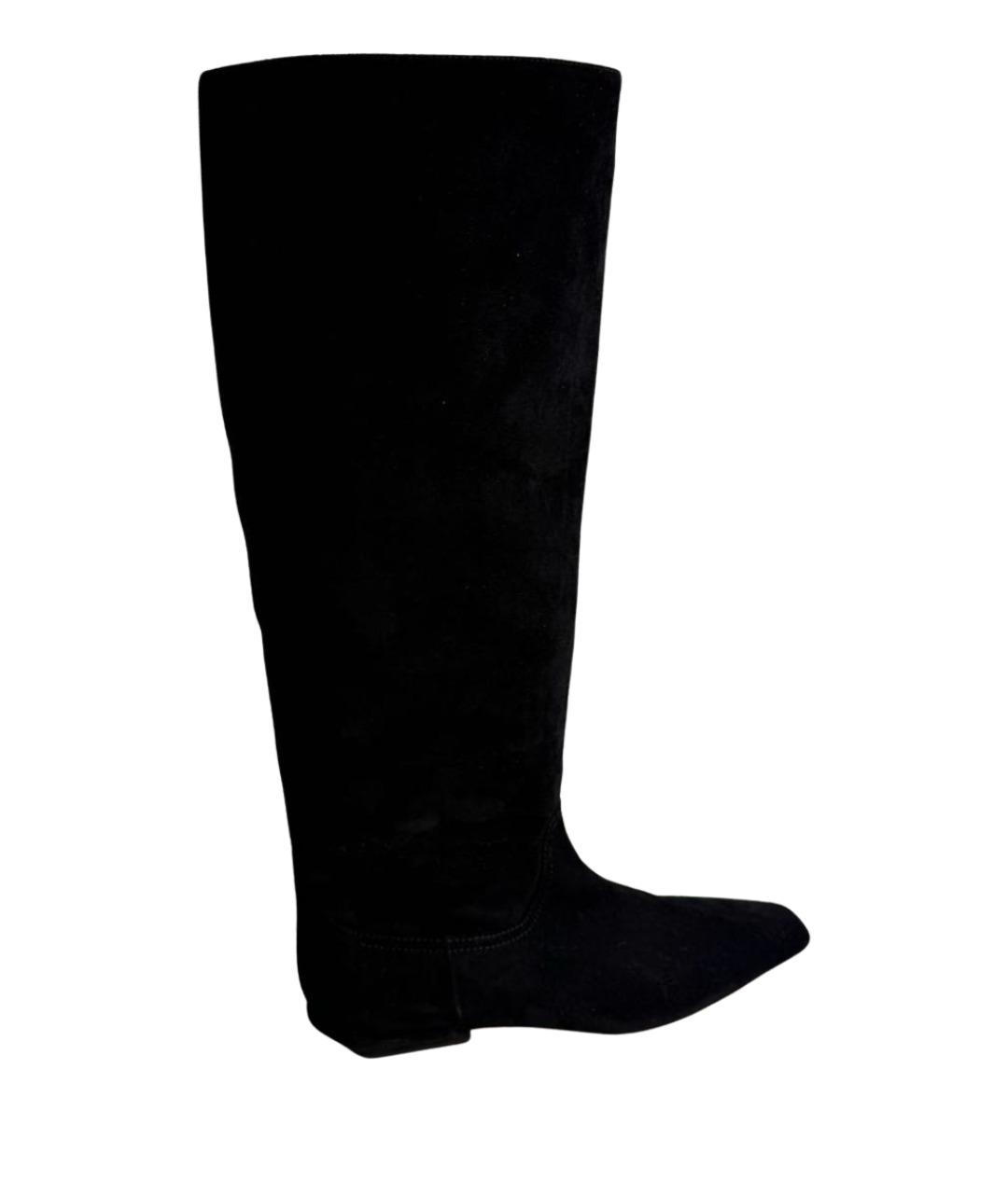 PARIS TEXAS Черные замшевые сапоги, фото 1