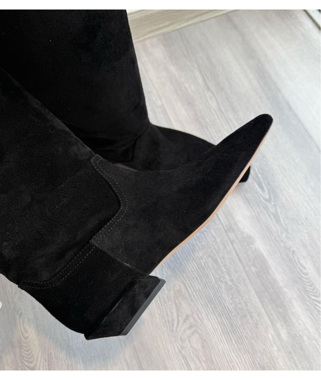 PARIS TEXAS Черные замшевые сапоги, фото 5