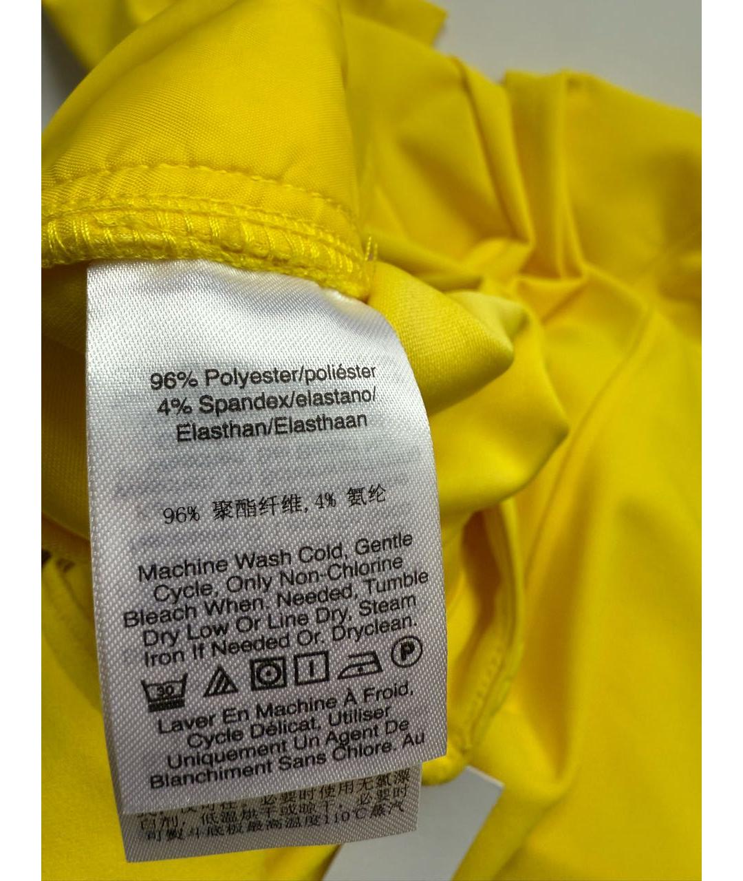 DKNY Желтые полиэстеровые брюки широкие, фото 4