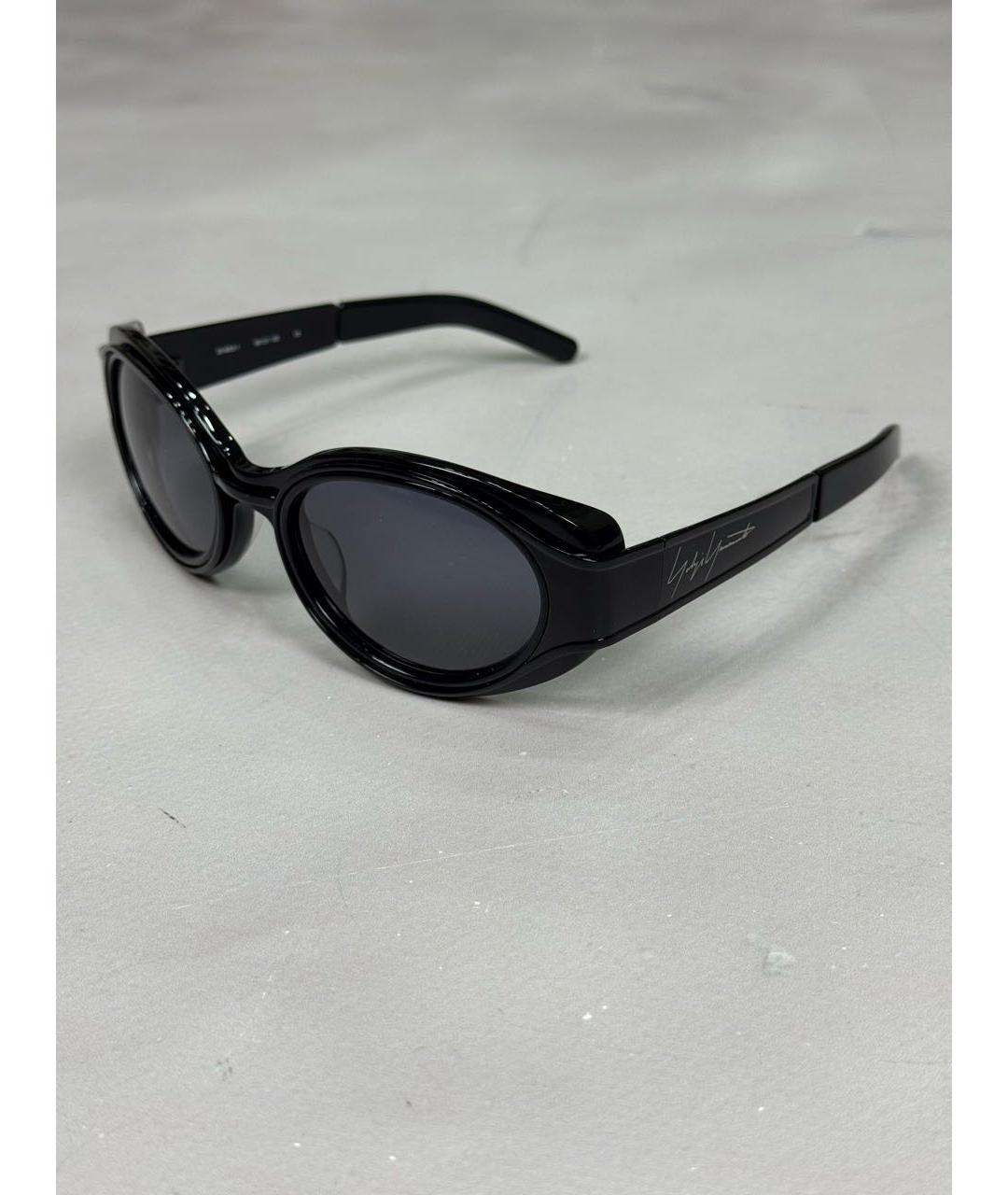 YOHJI YAMAMOTO Черные пластиковые солнцезащитные очки, фото 4