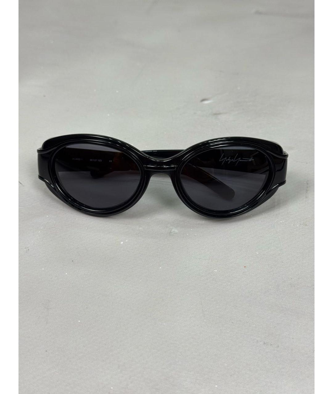 YOHJI YAMAMOTO Черные пластиковые солнцезащитные очки, фото 9