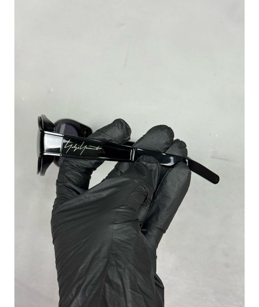 YOHJI YAMAMOTO Черные пластиковые солнцезащитные очки, фото 3