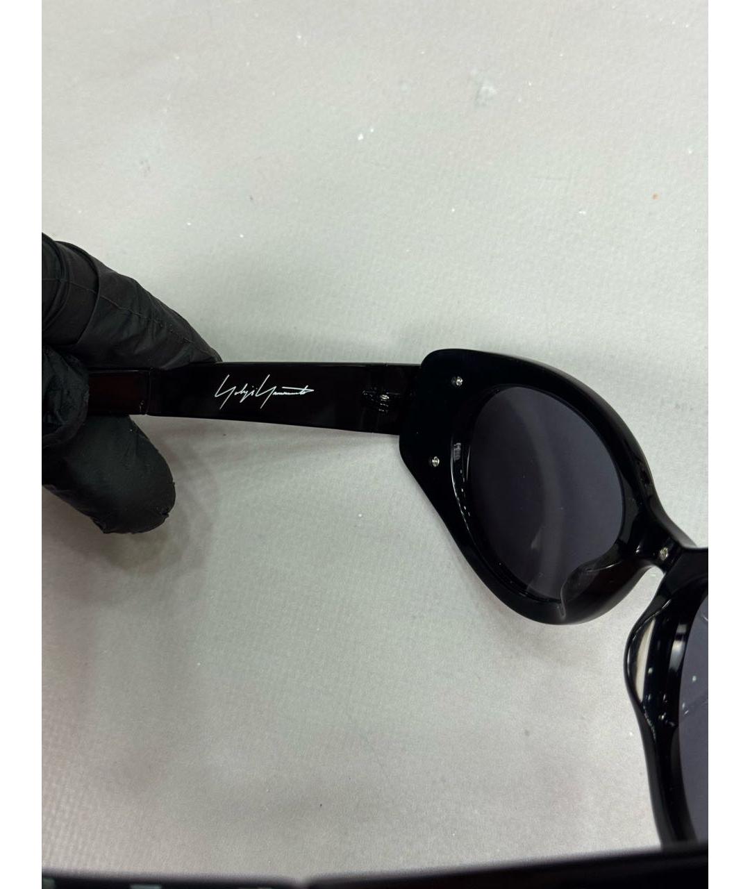 YOHJI YAMAMOTO Черные пластиковые солнцезащитные очки, фото 5
