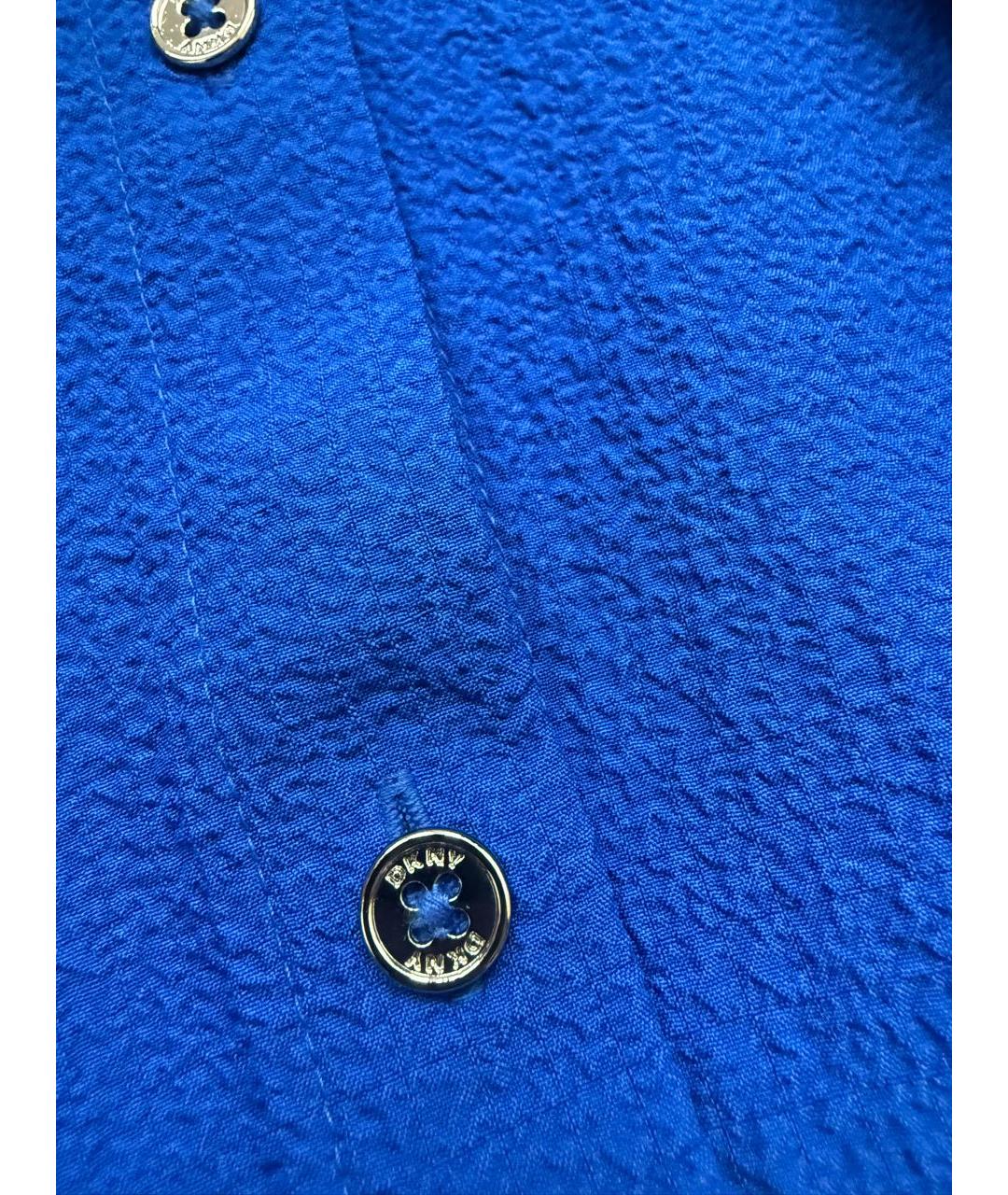 DKNY Синее полиэстеровое повседневное платье, фото 2