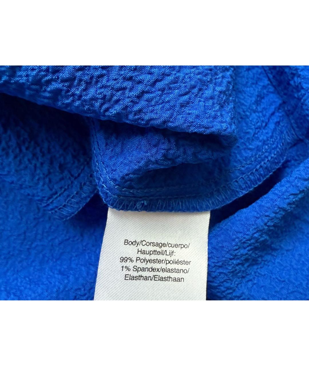 DKNY Синее полиэстеровое повседневное платье, фото 4