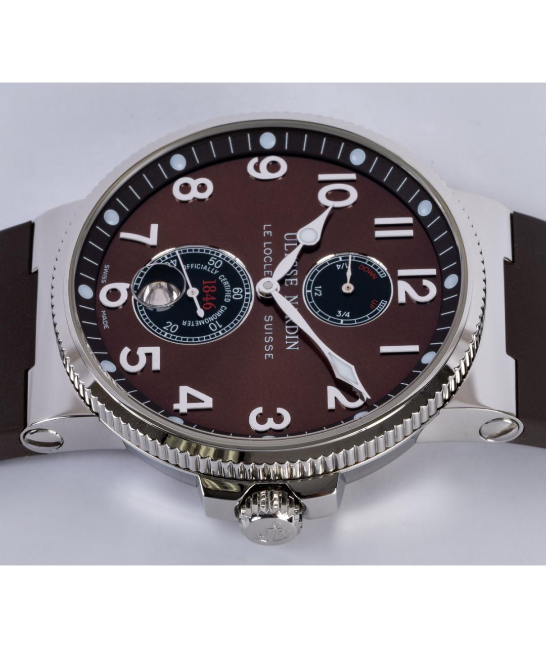 Ulysse Nardin Коричневые металлические часы, фото 4