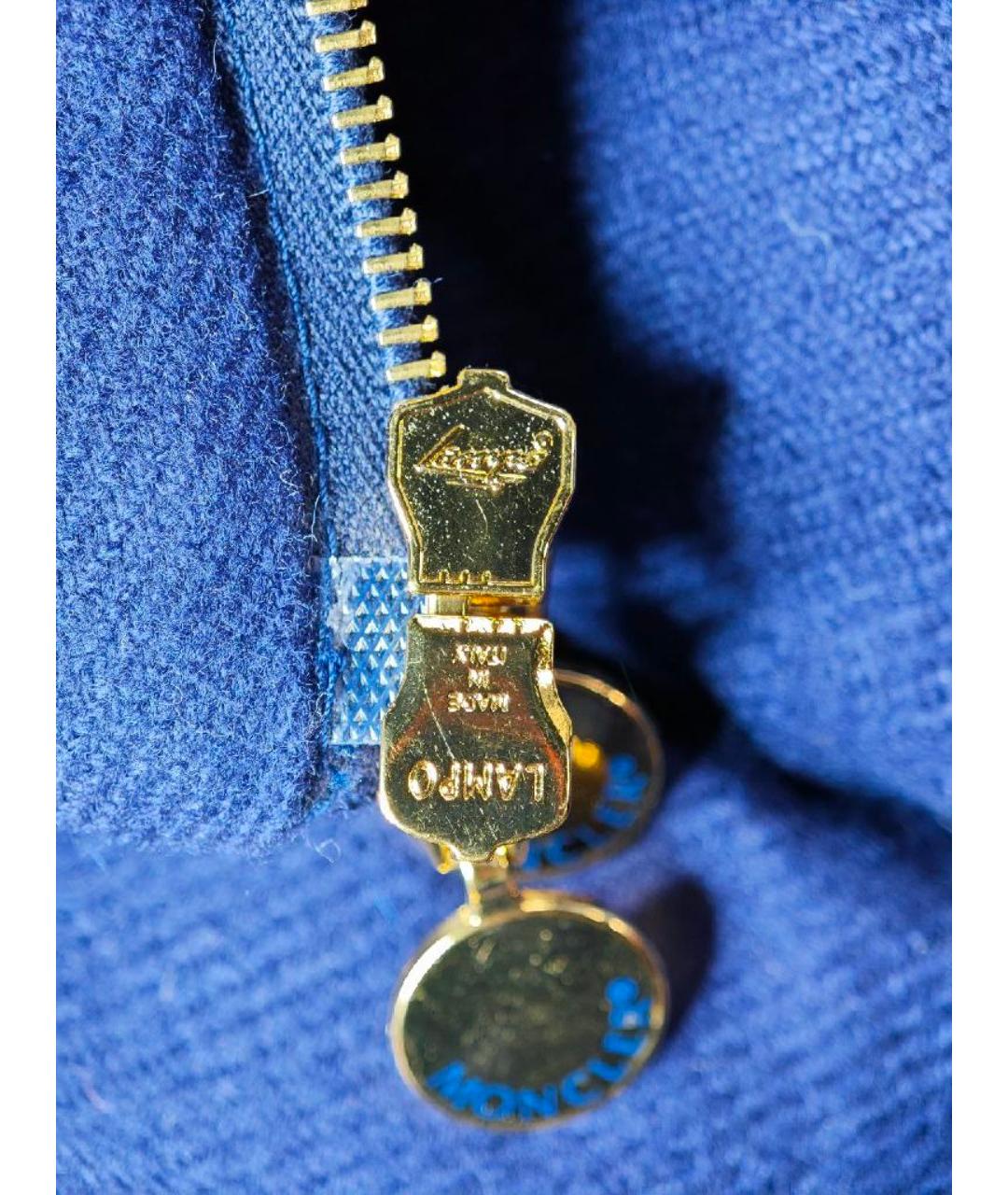 MONCLER Синий кашемировый пуховик, фото 6