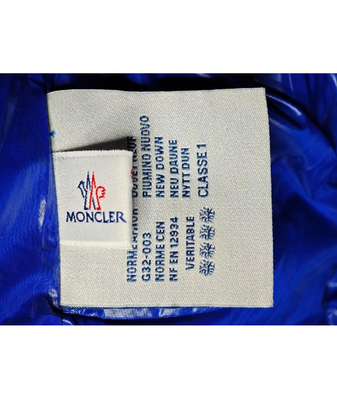 MONCLER Синий кашемировый пуховик, фото 7