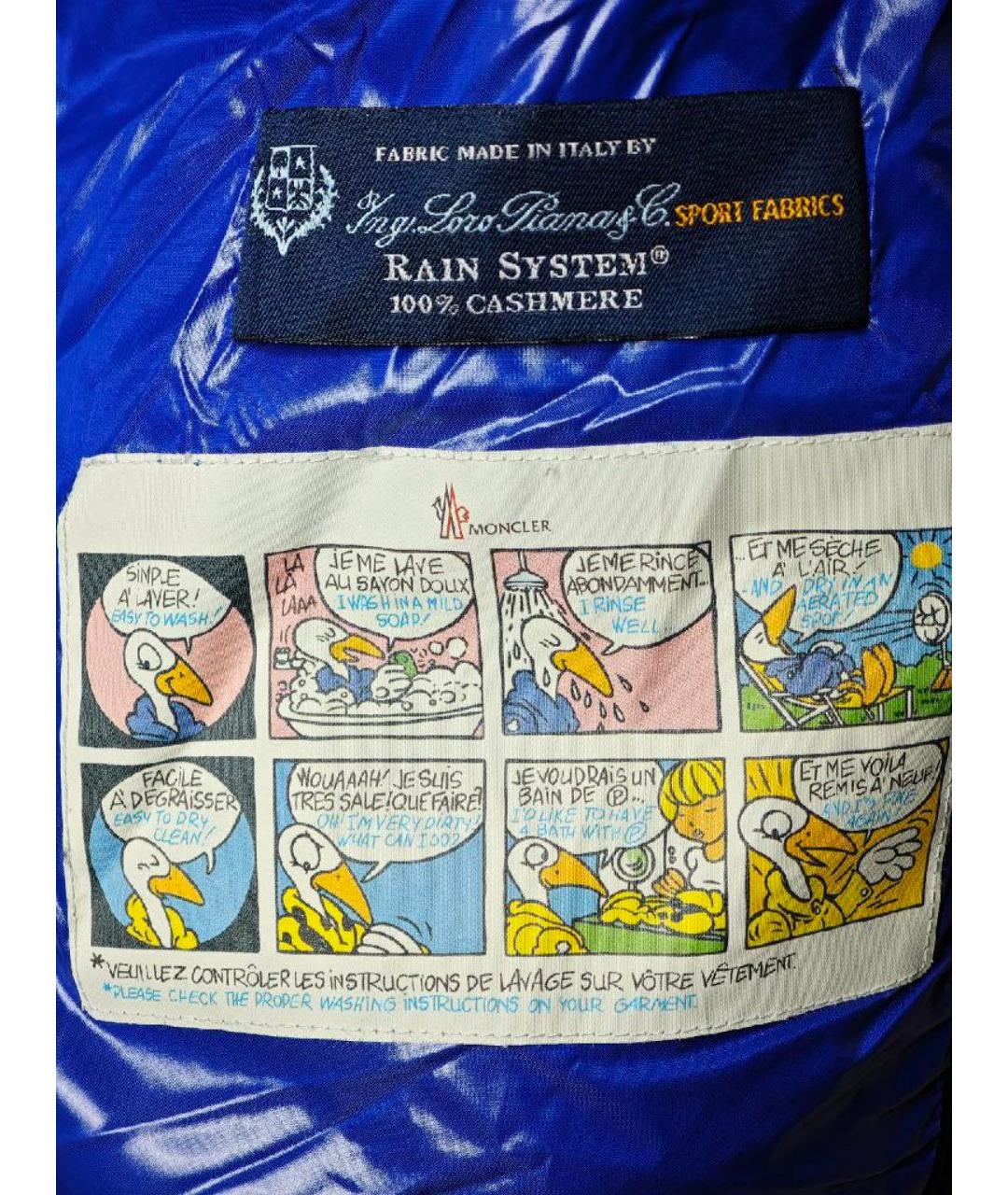 MONCLER Синий кашемировый пуховик, фото 5