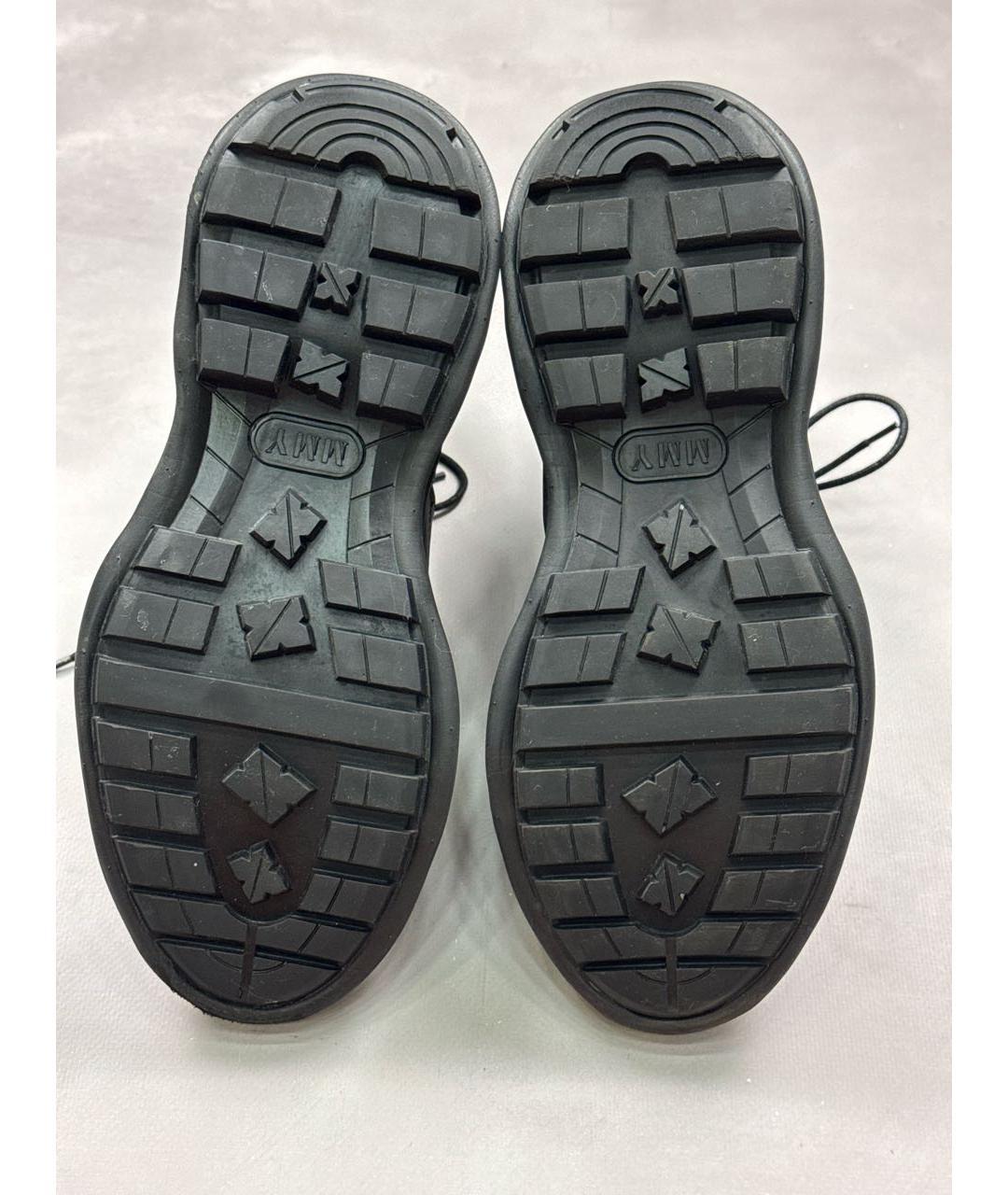 MAISON MIHARA YASUHIRO Черные кожаные высокие ботинки, фото 7