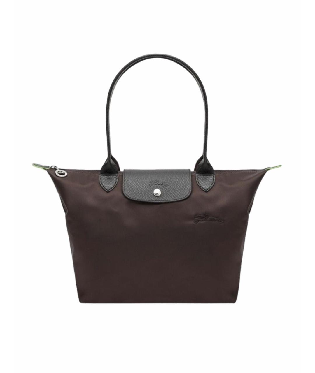 LONGCHAMP Коричневая тканевая сумка тоут, фото 1