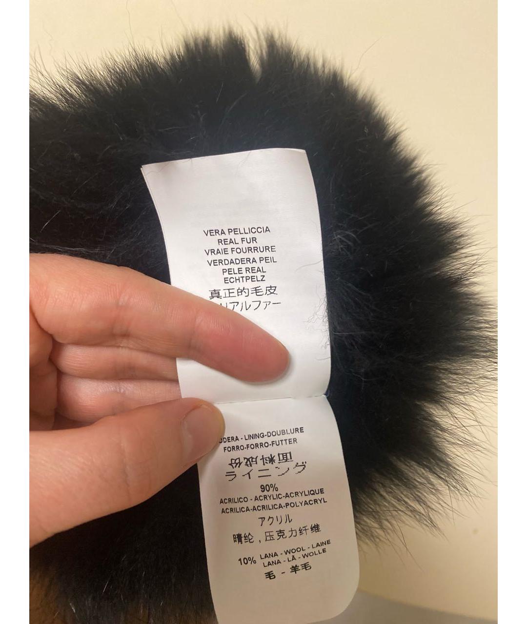 MONCLER Черная шапка, фото 6