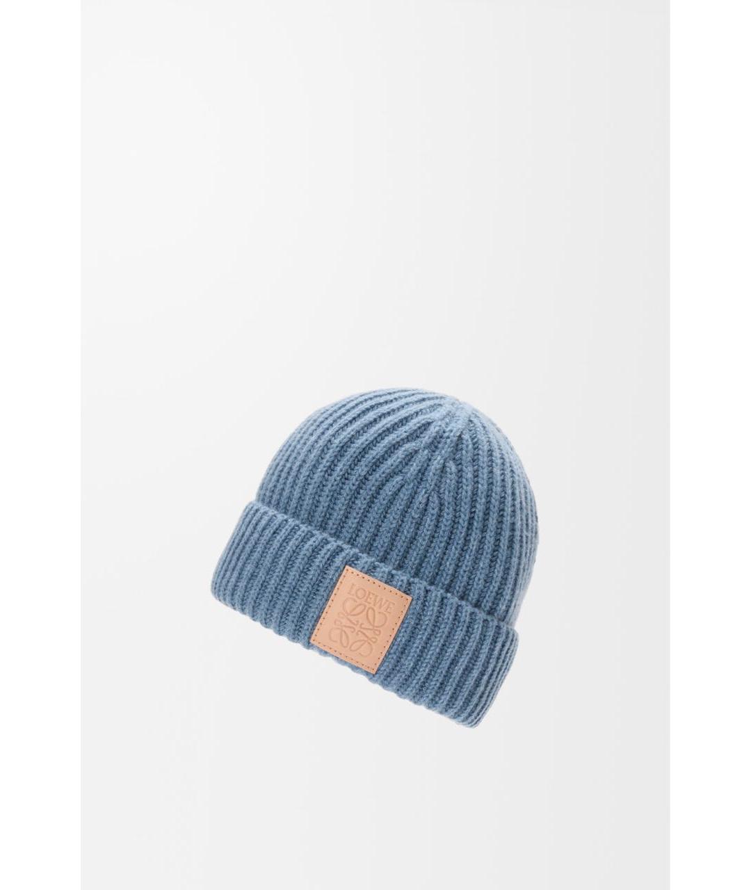 LOEWE Голубая кашемировая шапка, фото 3