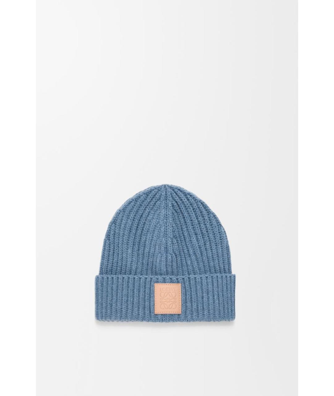 LOEWE Голубая кашемировая шапка, фото 5