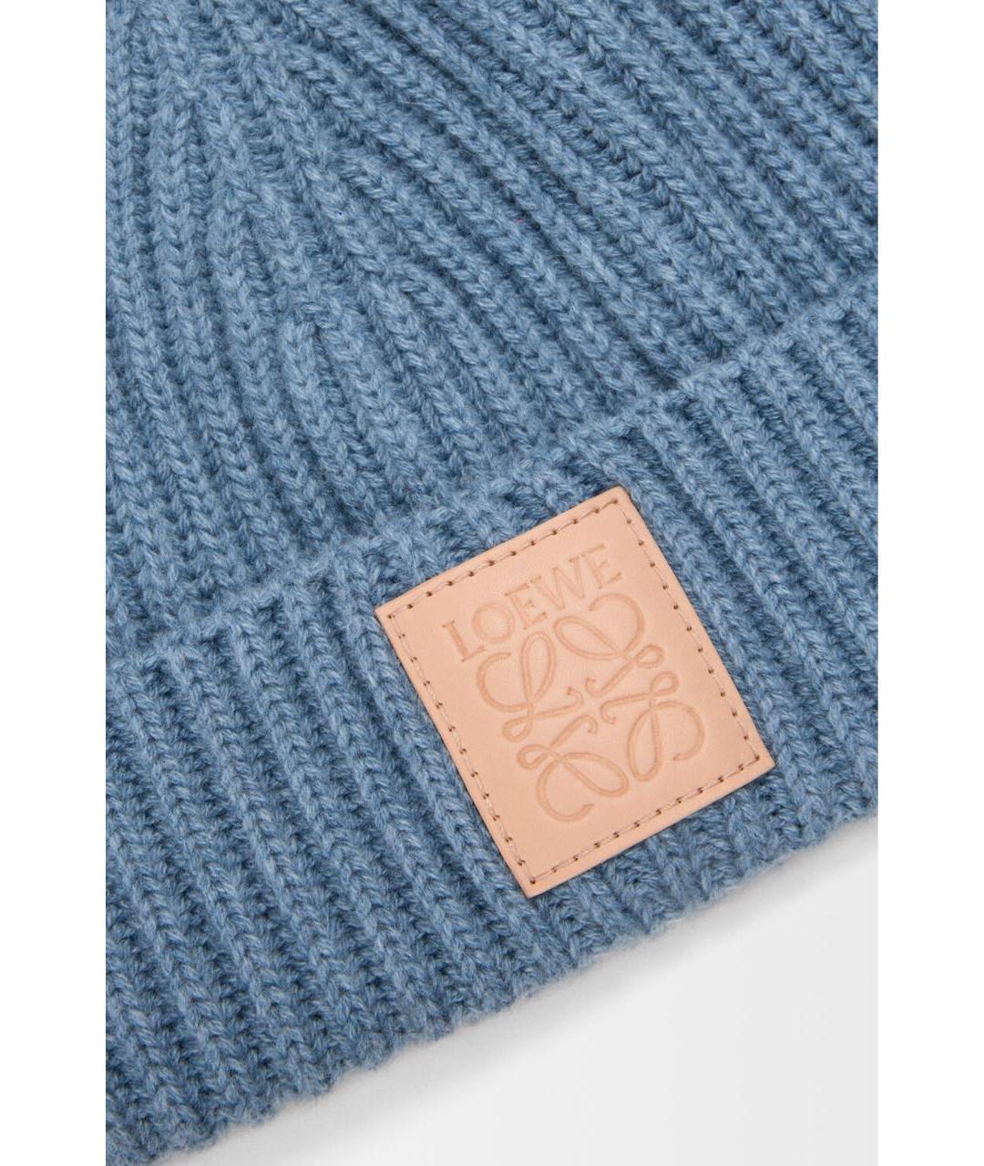 LOEWE Голубая кашемировая шапка, фото 4