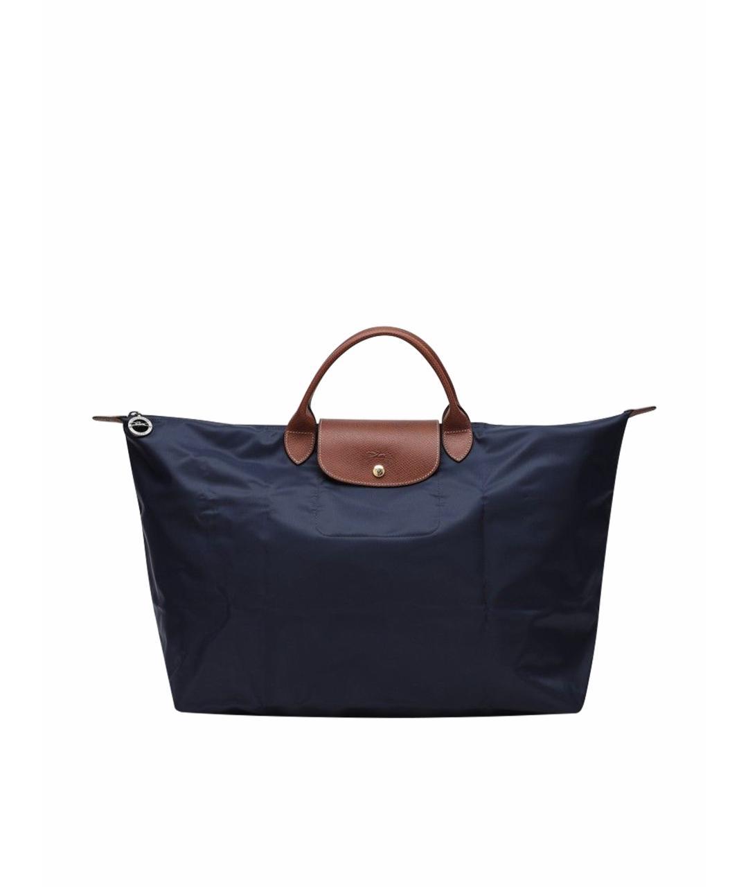 LONGCHAMP Синяя синтетическая сумка тоут, фото 1