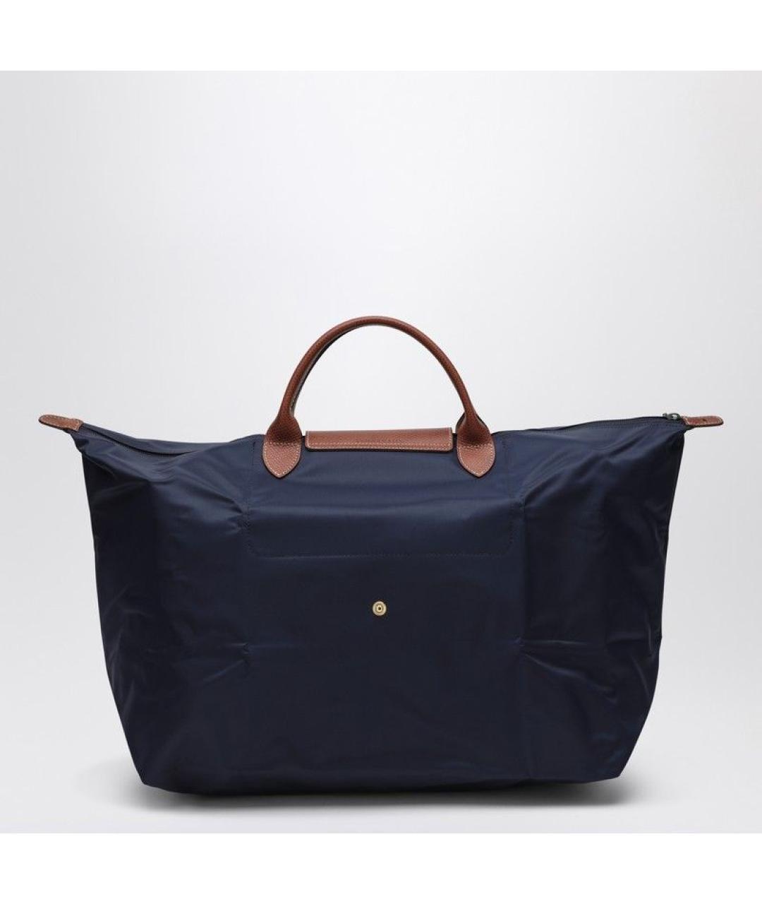 LONGCHAMP Синяя синтетическая сумка тоут, фото 2