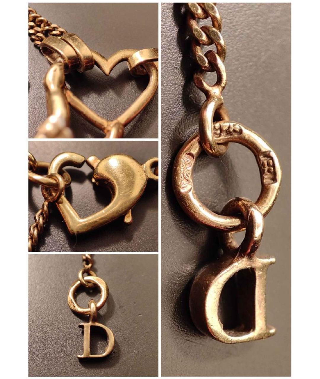 CHRISTIAN DIOR Золотое серебряное колье, фото 7