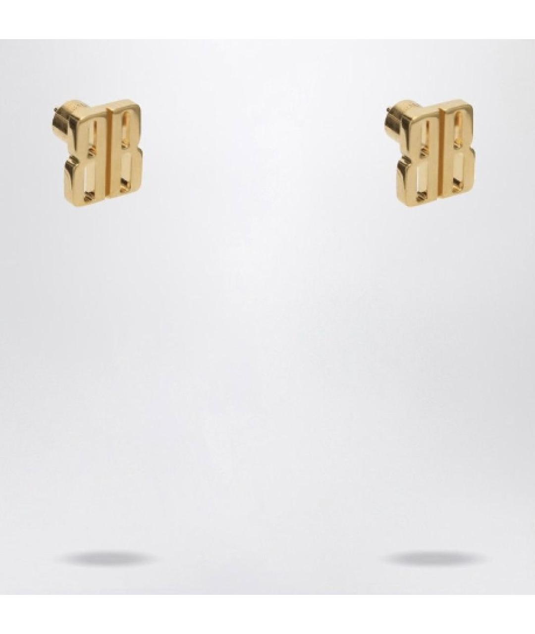 BALENCIAGA Золотые металлические серьги, фото 3