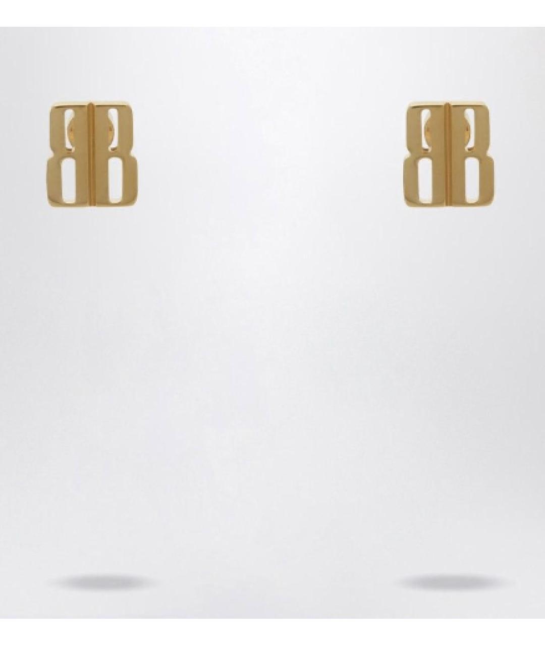 BALENCIAGA Золотые металлические серьги, фото 2