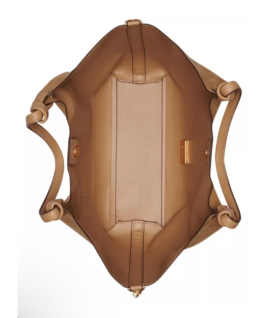 DKNY Бежевая сумка тоут из искусственной кожи, фото 4