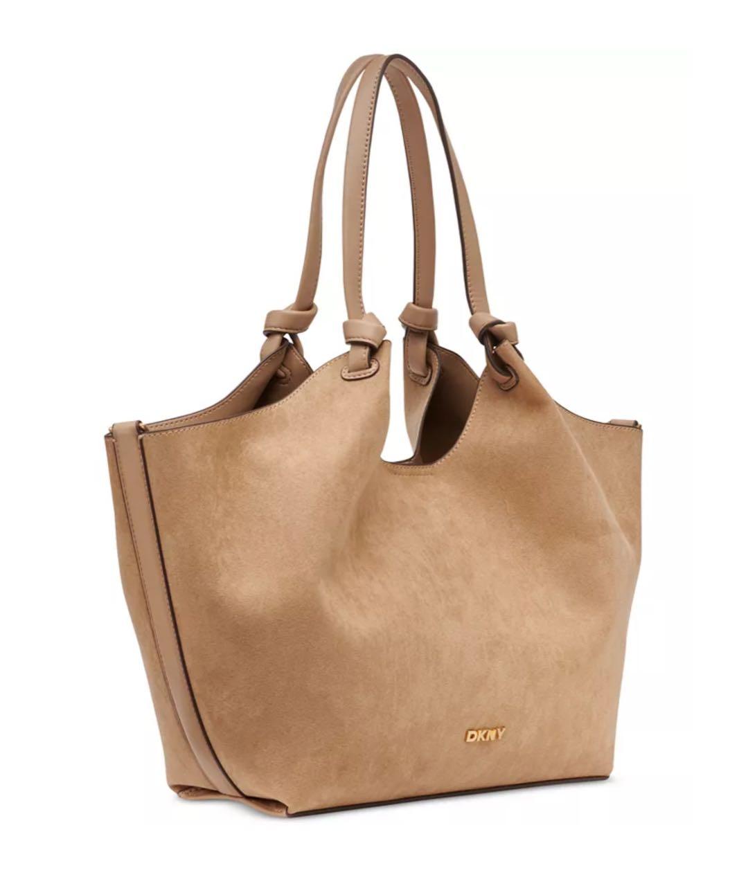 DKNY Бежевая сумка тоут из искусственной кожи, фото 2