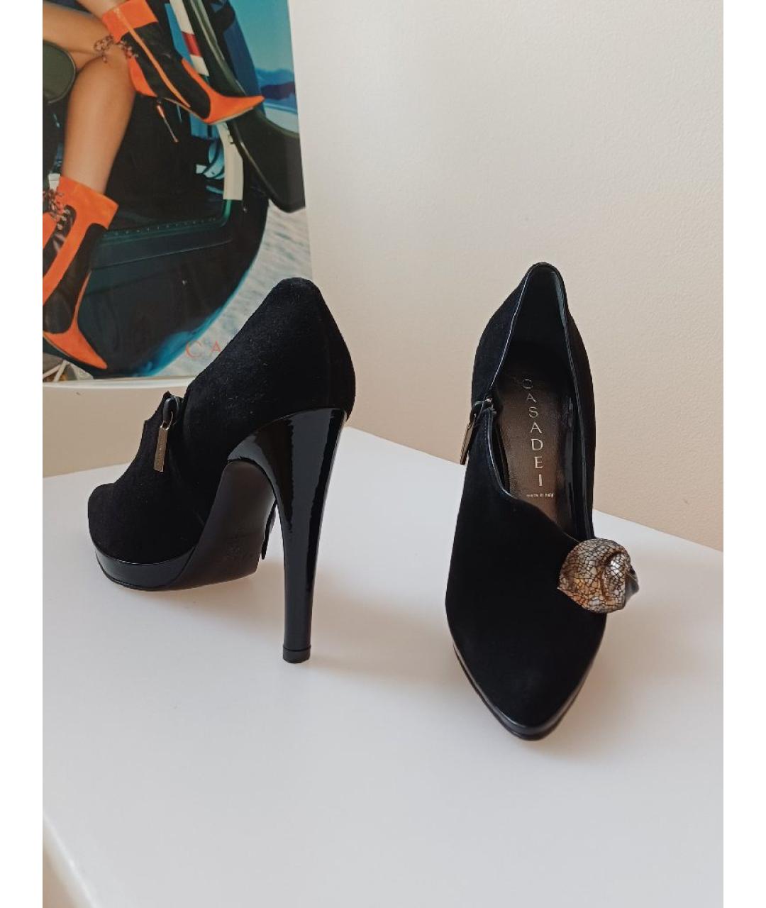 CASADEI Черные замшевые туфли, фото 3