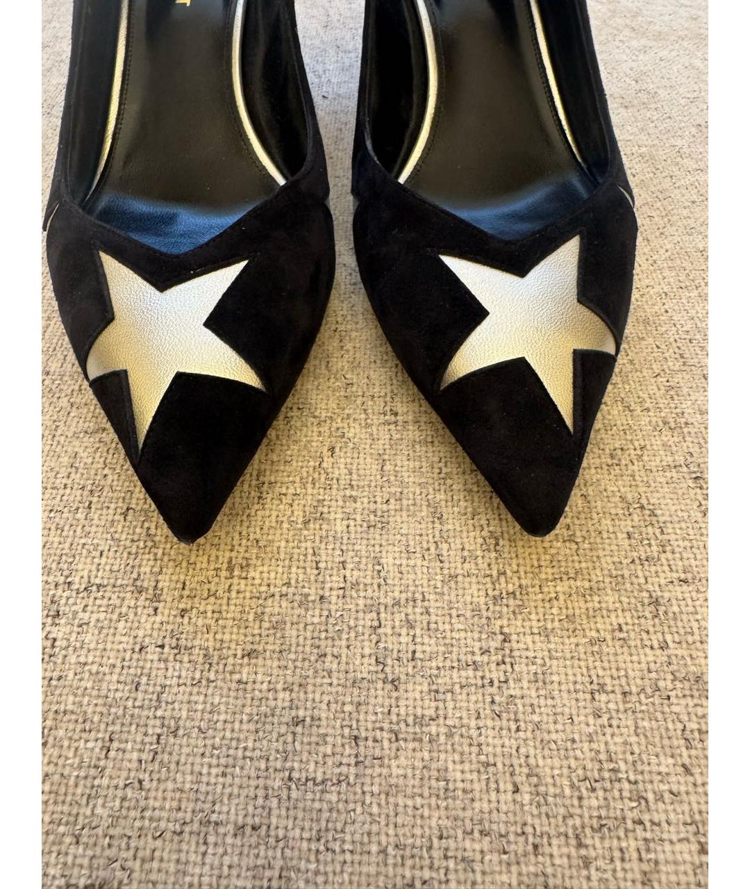 SAINT LAURENT Черные замшевые туфли, фото 7