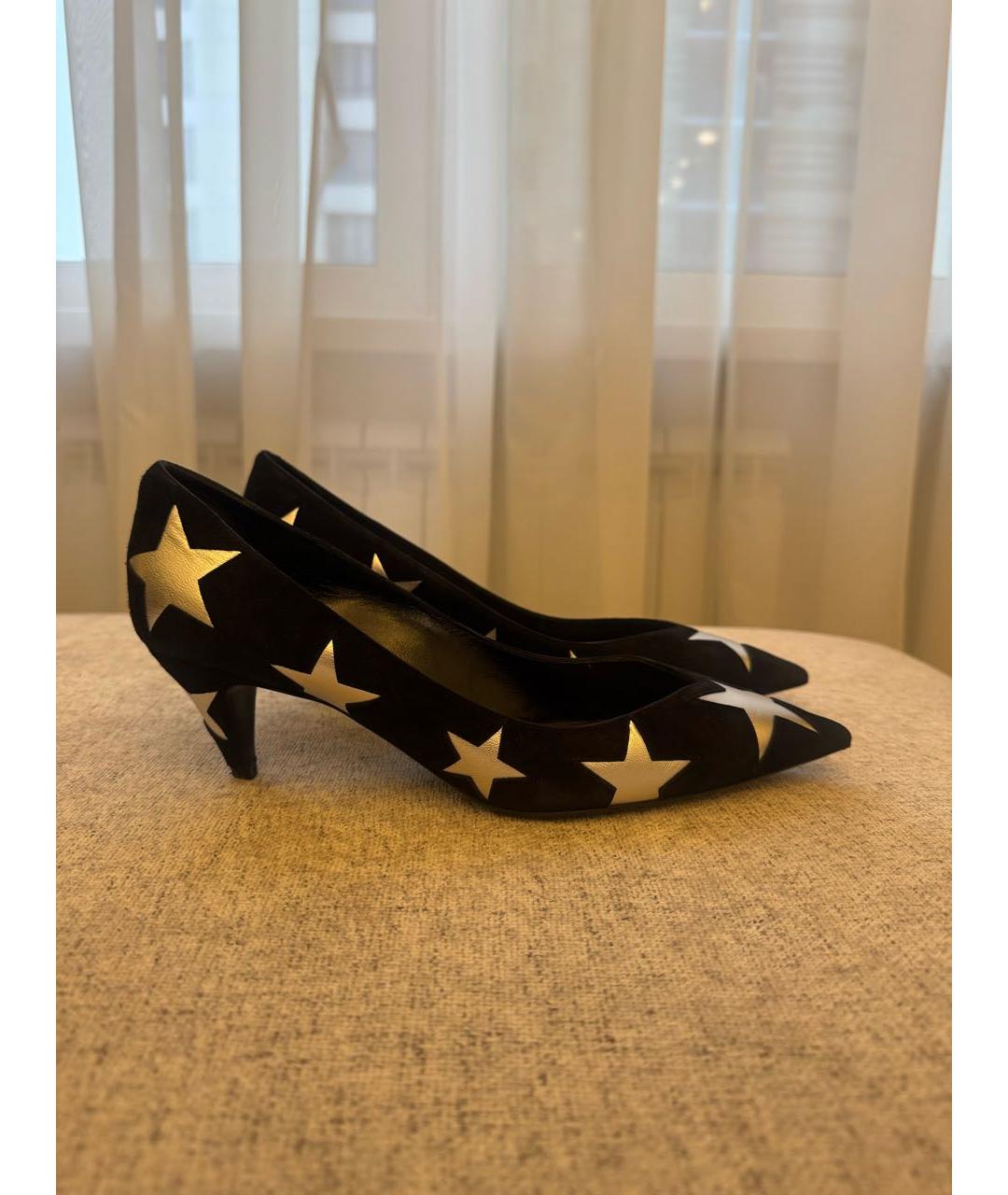 SAINT LAURENT Черные замшевые туфли, фото 8