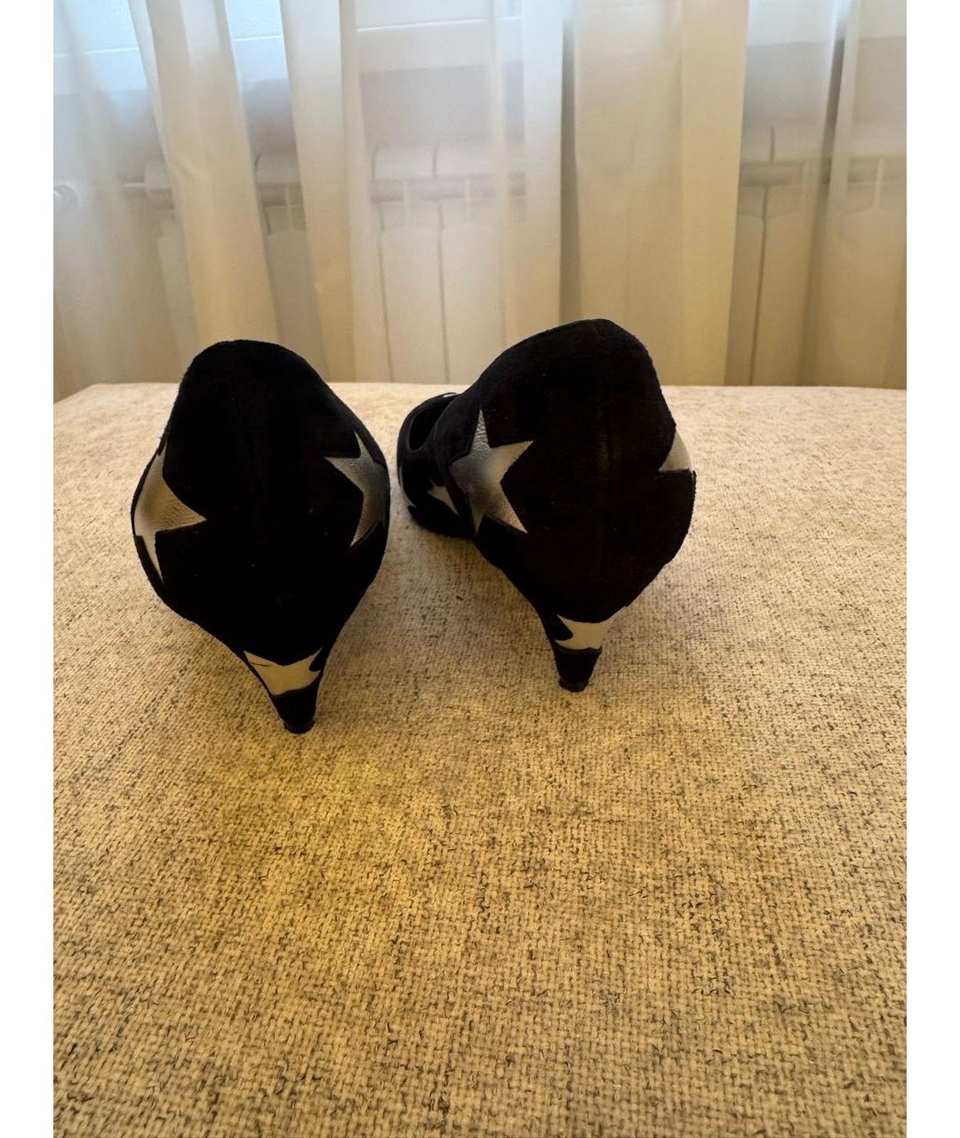 SAINT LAURENT Черные замшевые туфли, фото 4