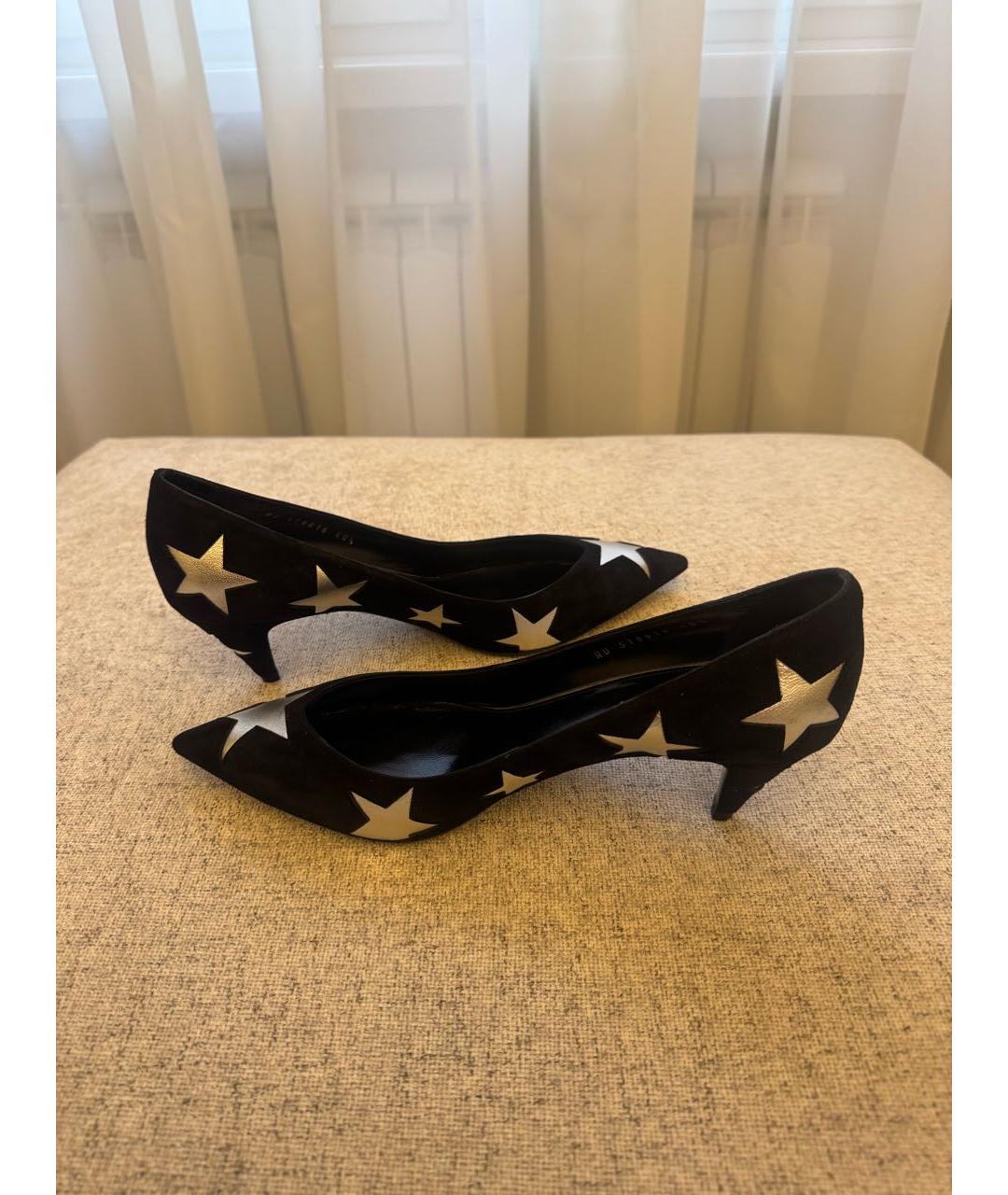 SAINT LAURENT Черные замшевые туфли, фото 5