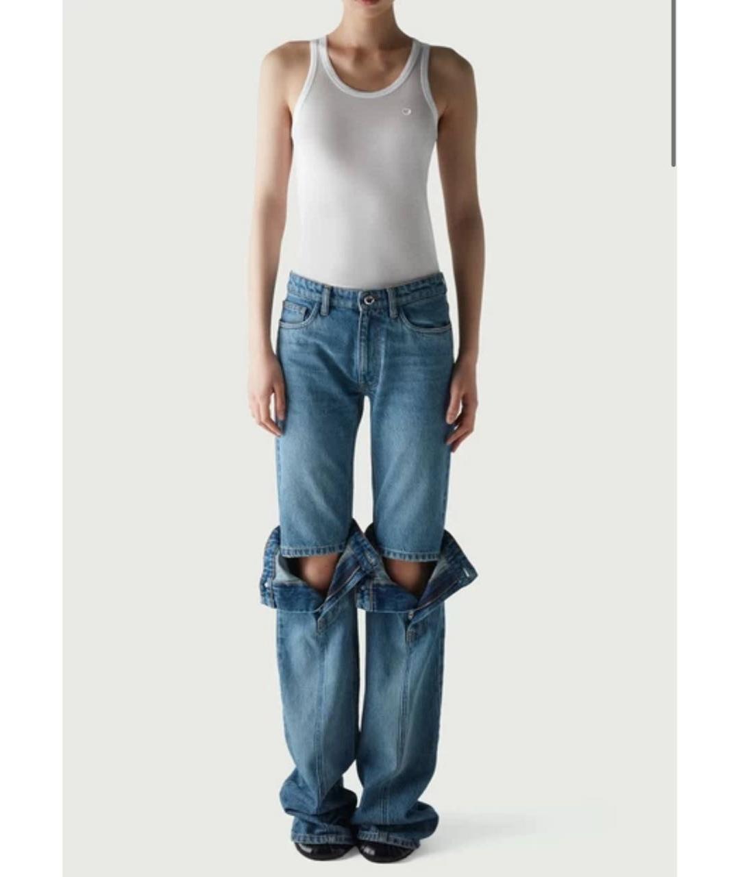 COPERNI Синие хлопковые джинсы клеш, фото 3