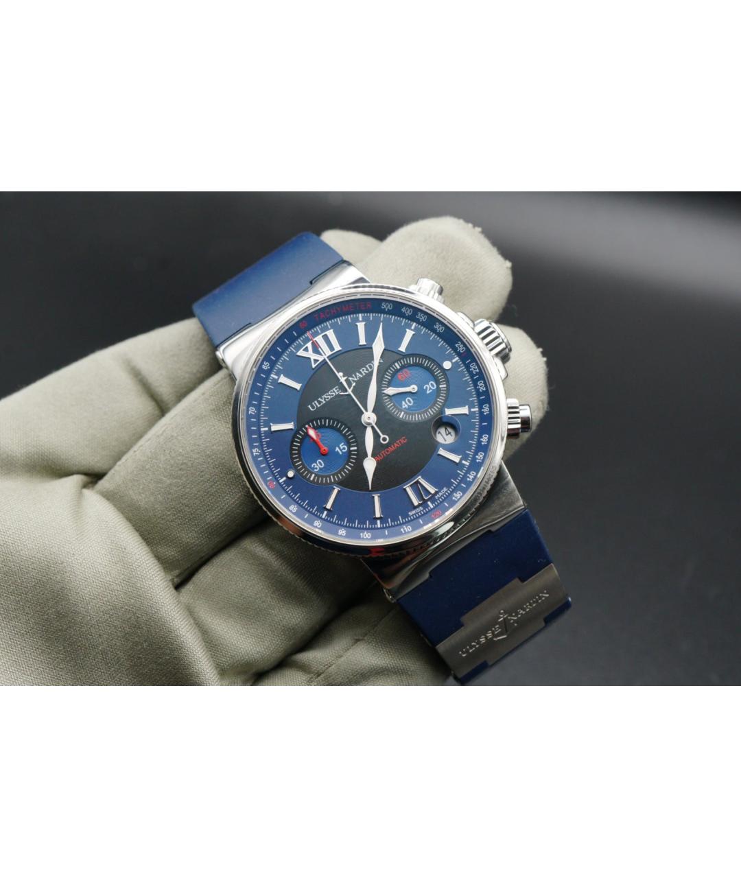 Ulysse Nardin Синие металлические часы, фото 2